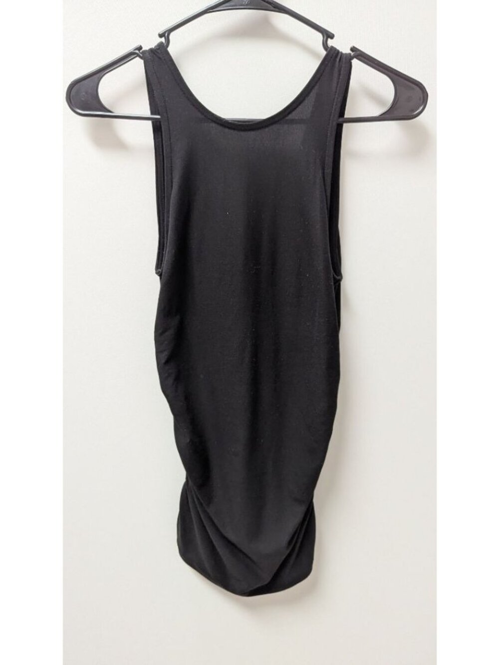 Derek Heart Black Ruched Tank Top